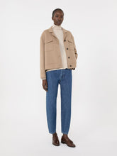 Boxy-fit wool and cashmere polo-neck sweater - White