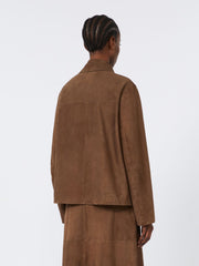 Suede shacket - Dark brown