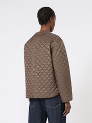 Water-repellent canvas padded jacket - Hazelnut brown