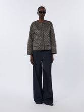 Water-repellent canvas padded jacket - Dark grey