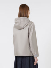 Padded water-repellent hooded jacket - Light grey