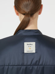 Padded shirt jacket in water-repellent canvas - Midnightblue