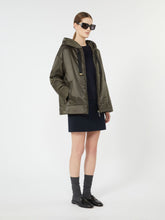 hooded jacket in water-repellent canvas - Kaki Padded