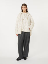 Padded jacket in water-repellent iridescent fabric - Milk