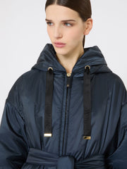 Water-repellent canvas padded parka - Midnightblue