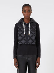 Water-repellent nylon fabric front insert - Black