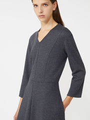 Piqué jersey dress - Dark grey