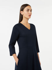 Piqué jersey dress - Ultramarine