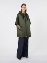 Padded cape with water-repellent hood - Kaki