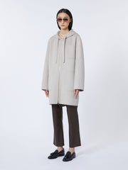 Slim-fit coated fabric trousers - Chocolate