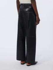 Coated fabric trousers - Black
