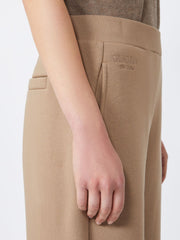 Cotton jersey trousers - Biscuit