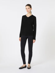 Stretch technical fabric leggings - Black