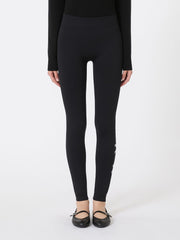Stretch technical fabric leggings - Black