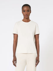 Embroidered jersey T-shirt - Sand