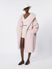 Alpaca and wool Teddy Bear Icon Coat - Pink