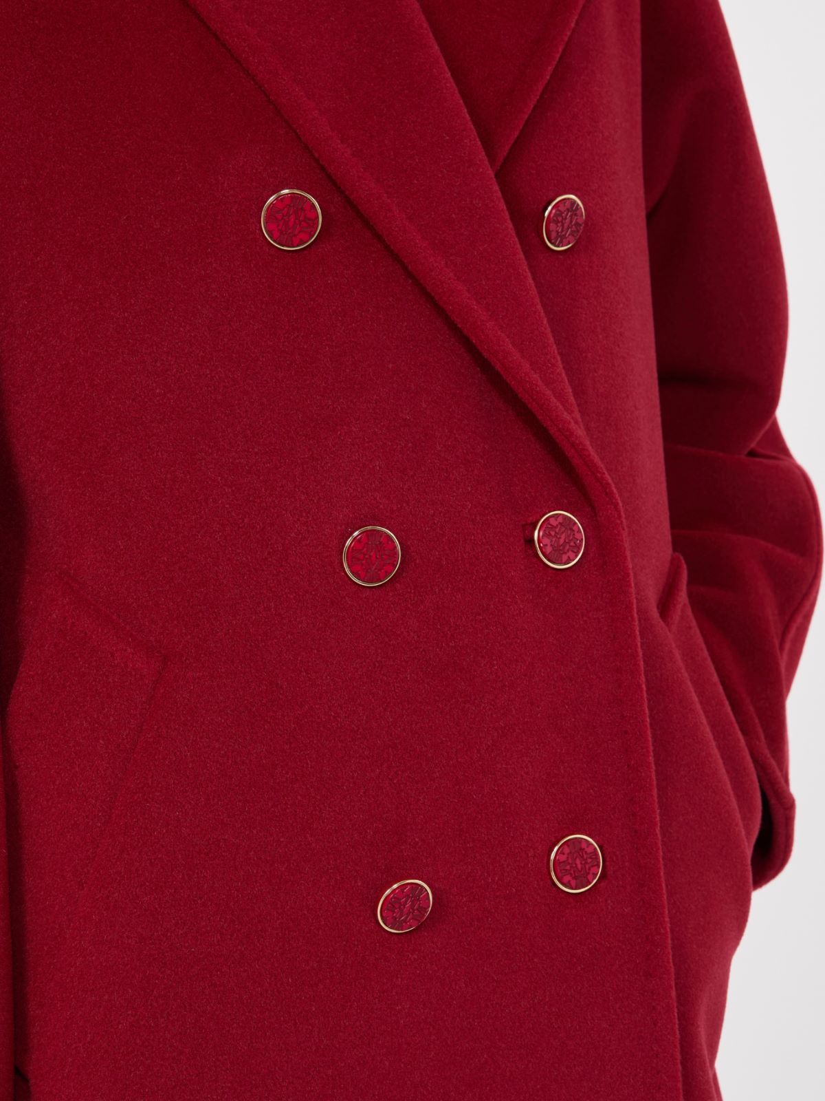 101801 Icon Coat - Dark red