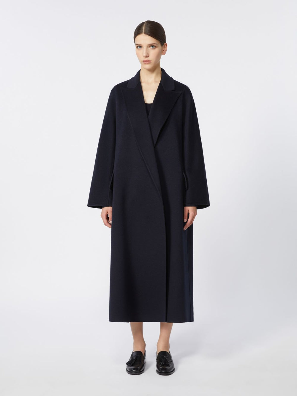 Oversized cashmere coat - Ultramarine