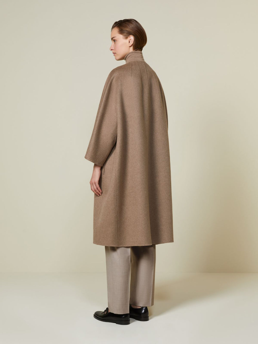 Double cashmere cape coat - Turtledove