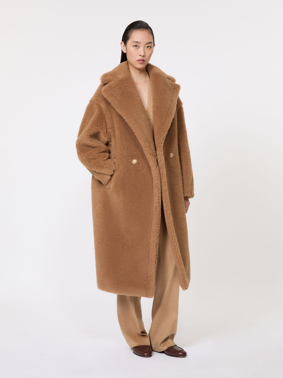 Teddy Bear Icon Coat - Camel