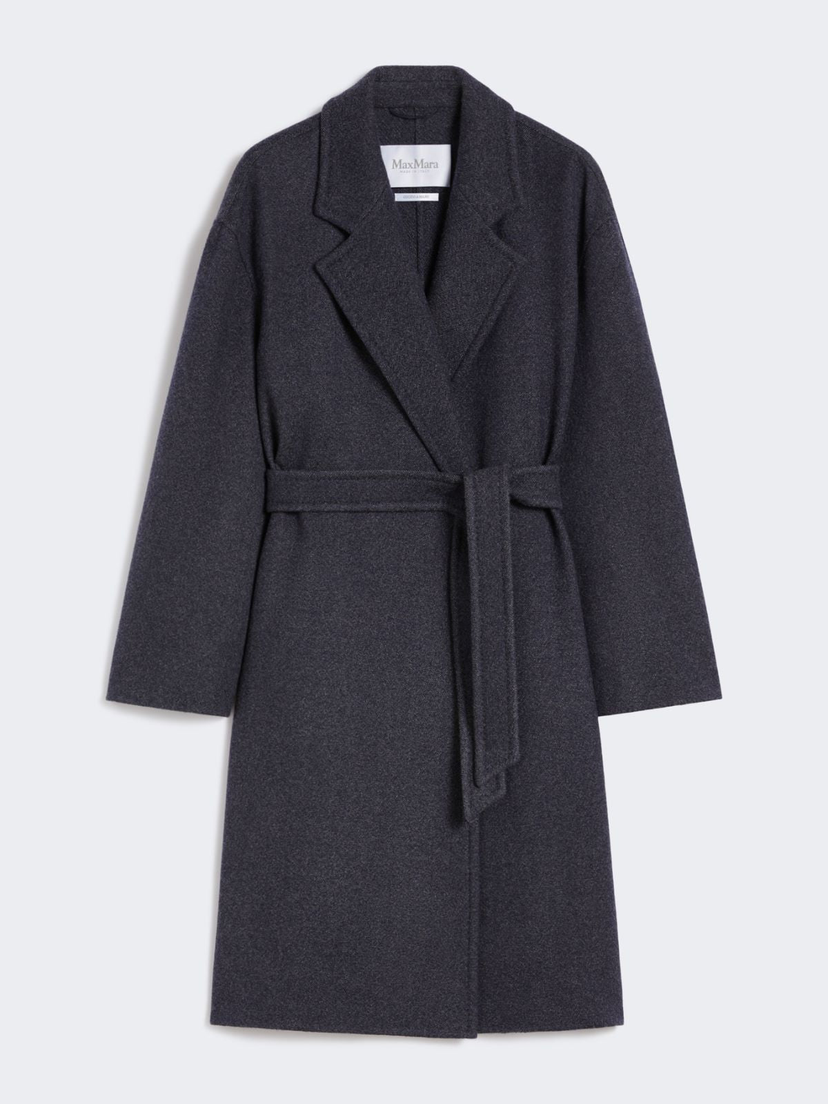 Denim-effect wool coat - Ultramarine