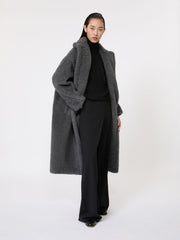 Teddy Bear Icon Coat in wool and alpaca - Medium grey