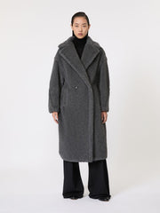 Teddy Bear Icon Coat in wool and alpaca - Medium grey