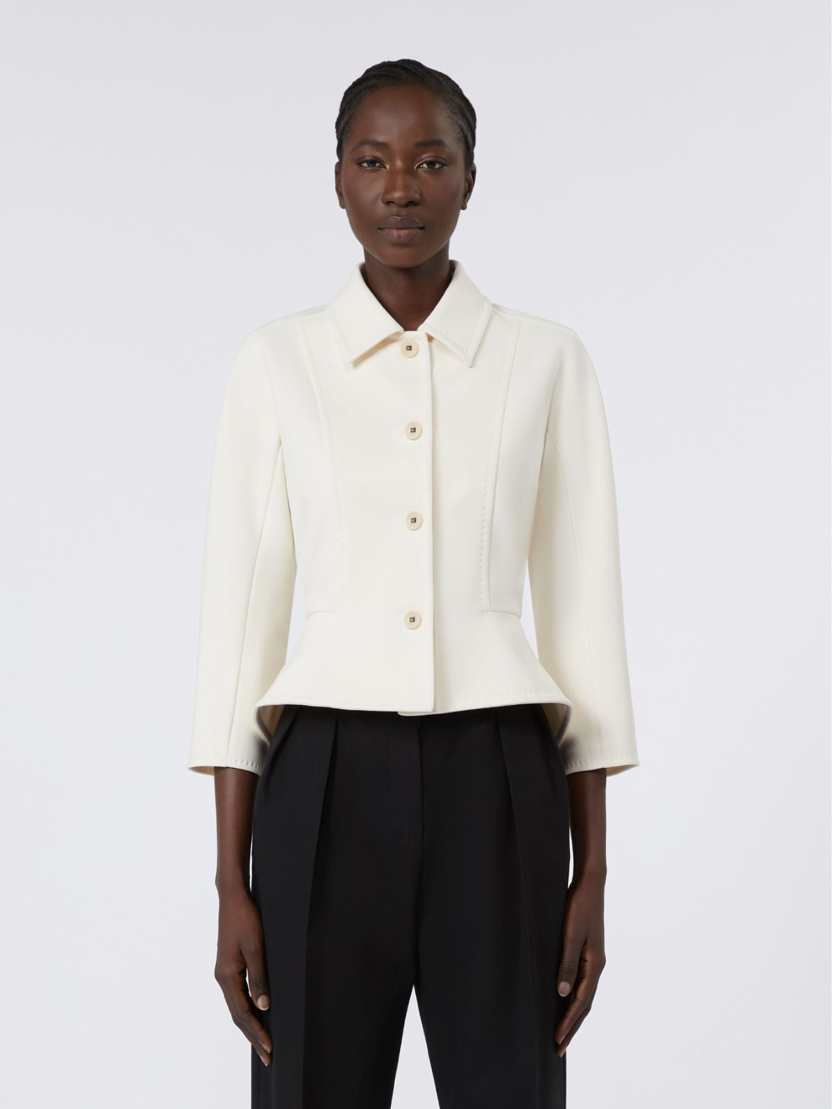 Bonded sable jacket - Ivory
