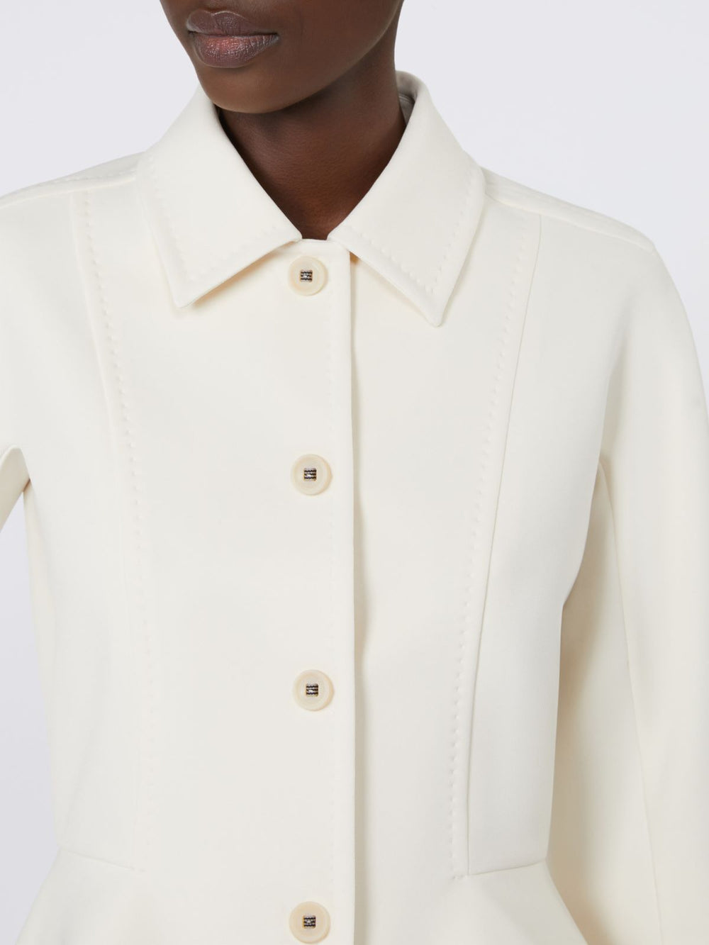 Bonded sable jacket - Ivory