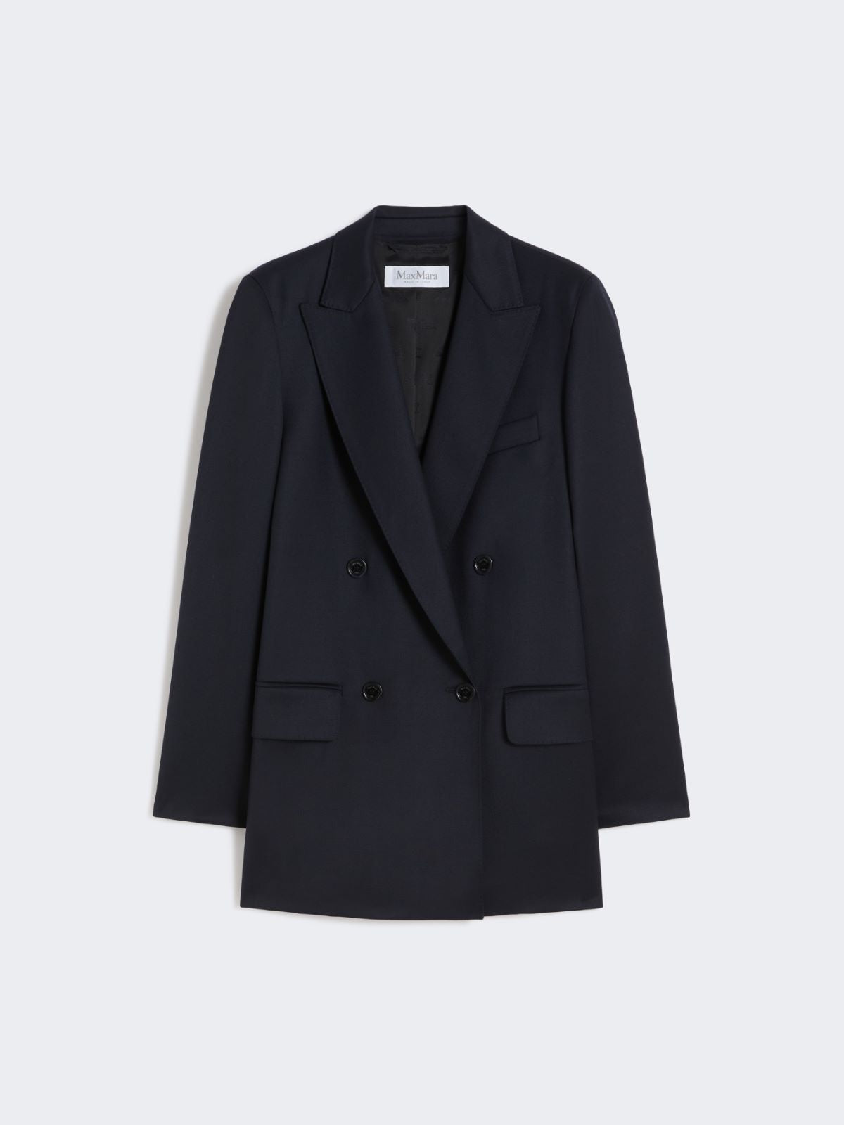 - Double-breasted wool blazer - Ultramarine