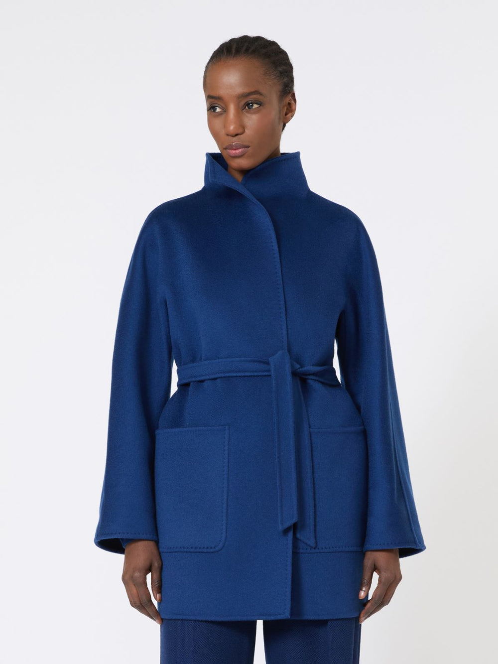 Cashmere cardigan coat - China blue