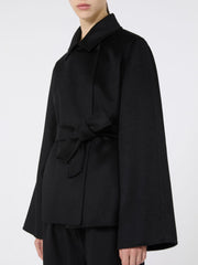 Cashmere broadcloth coat - Black