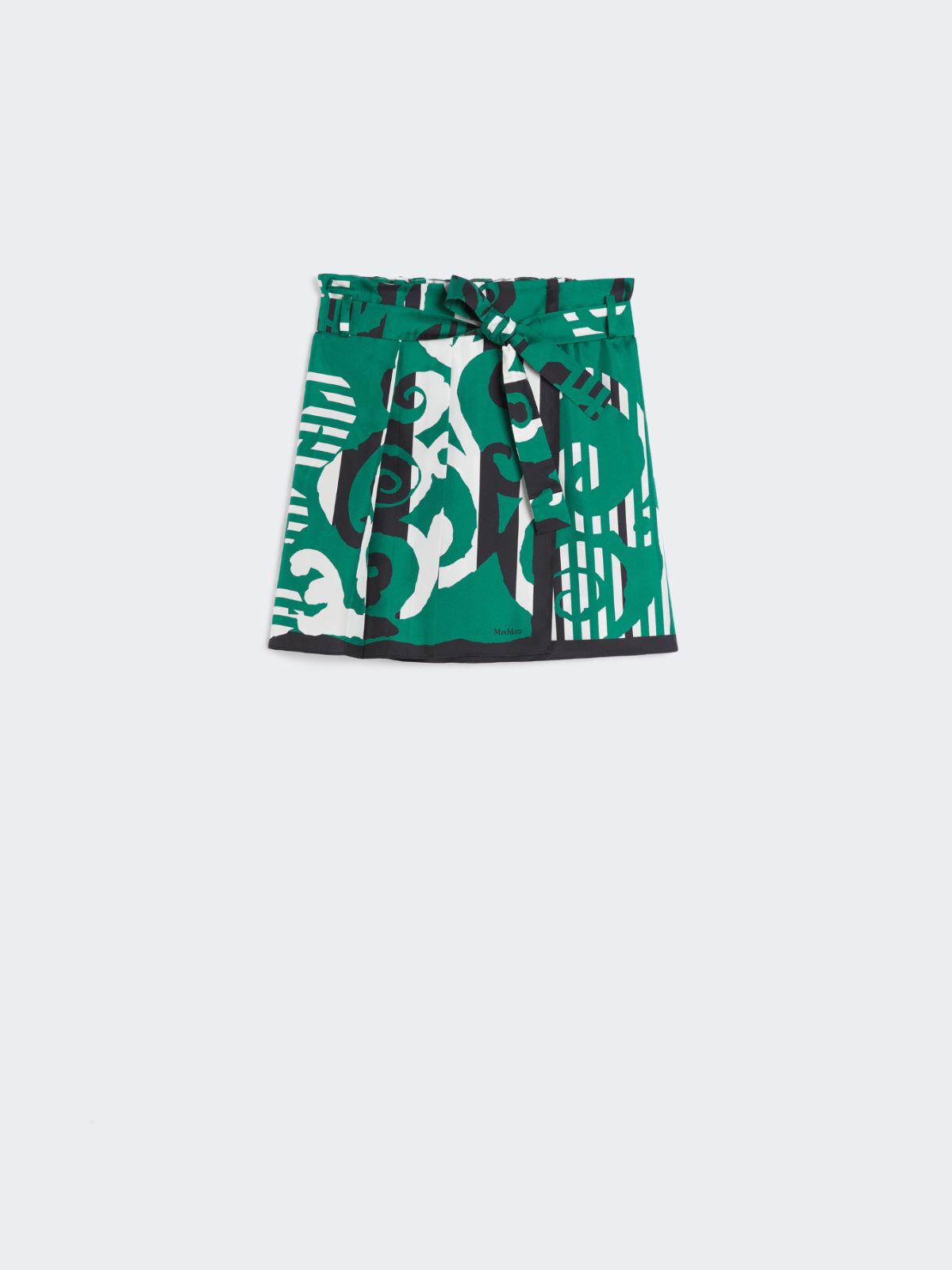 Printed silk mini skirt - Silk