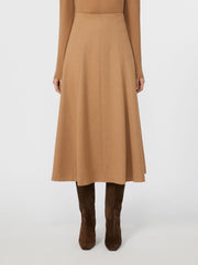 Camel flared skirt - Camel