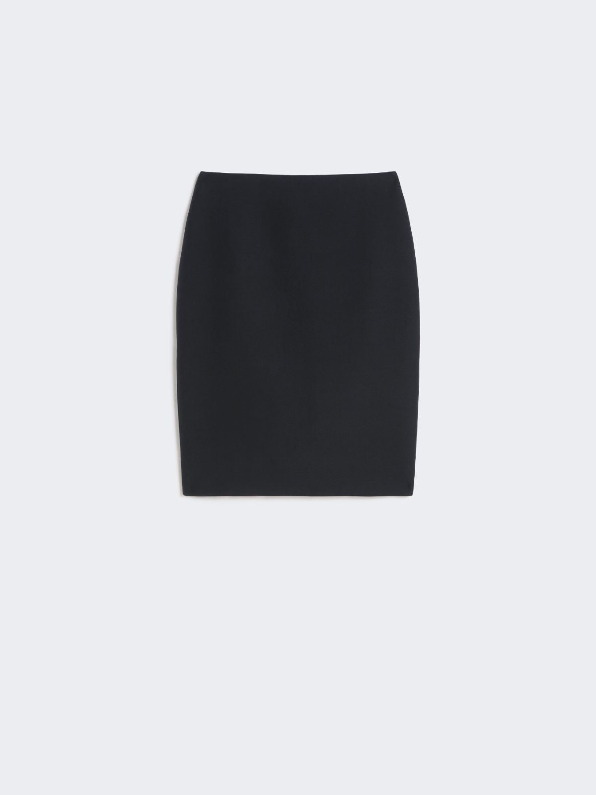 Wool and silk pencil skirt - Black