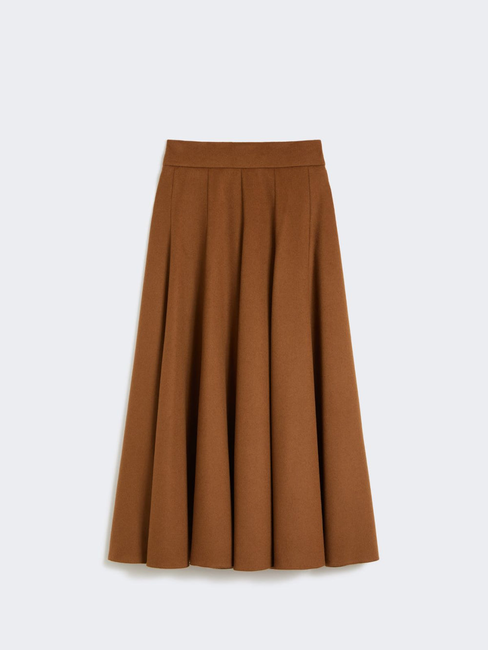 A-line camel skirt - Tobacco