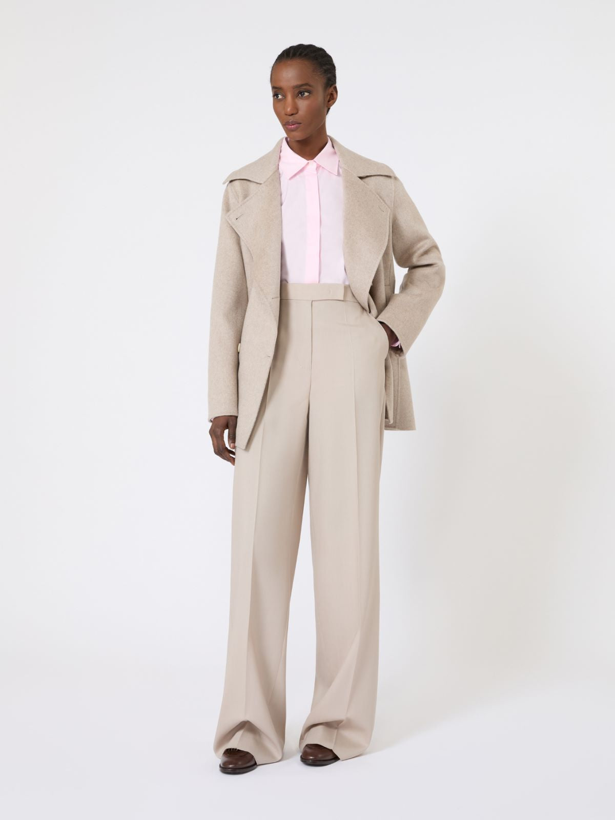 Cotton poplin shirt - Pink