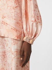 Printed silk shirt - Pink