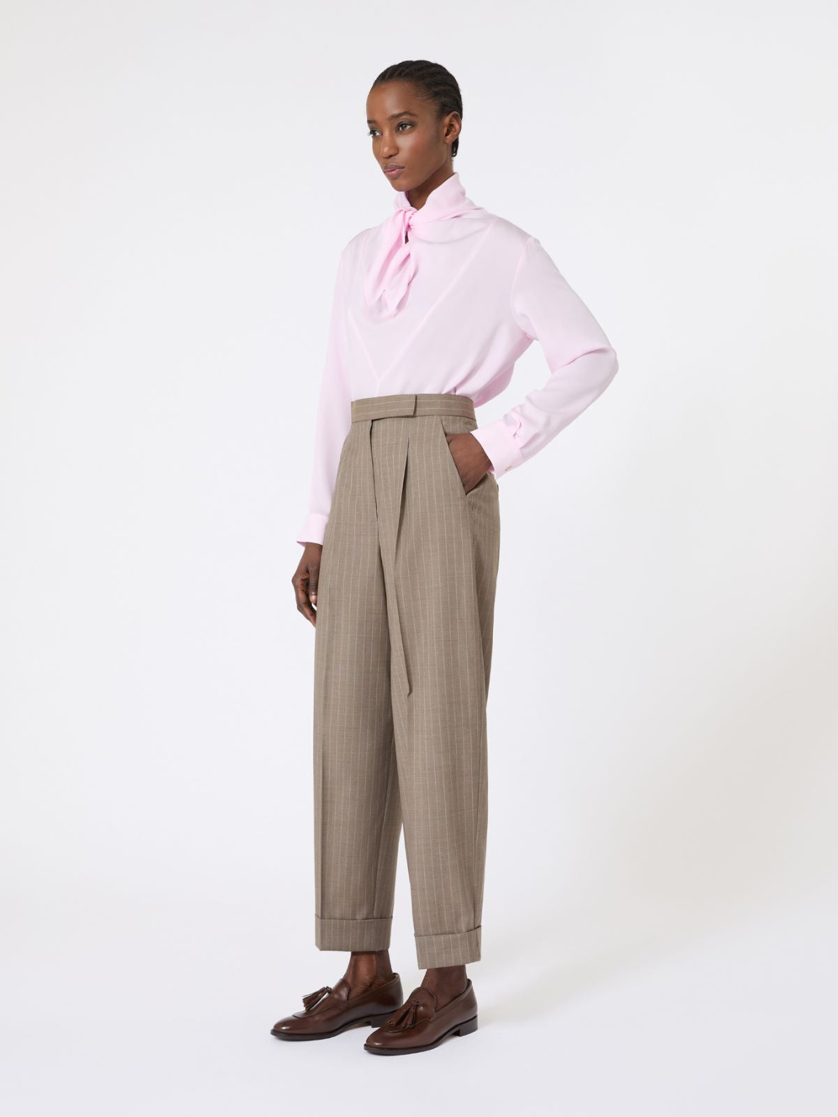 Silk charmeuse blouse - Pink