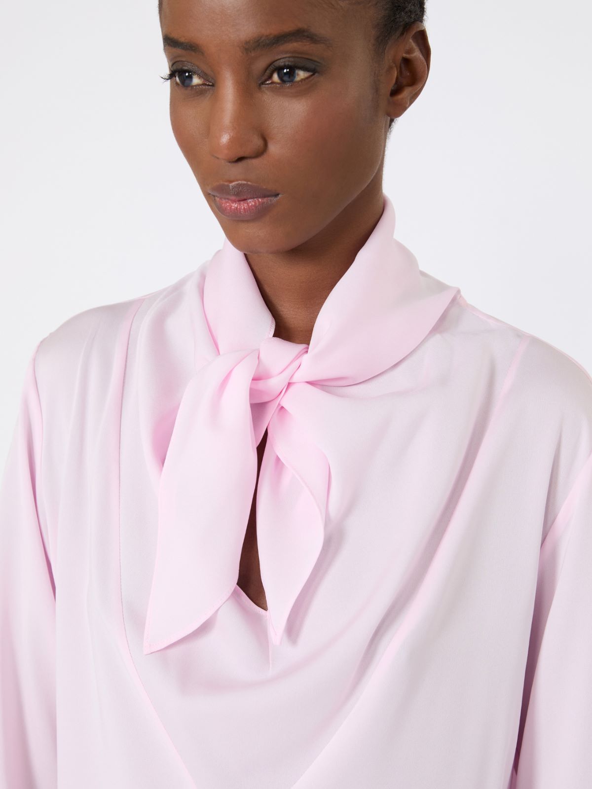Silk charmeuse blouse - Pink