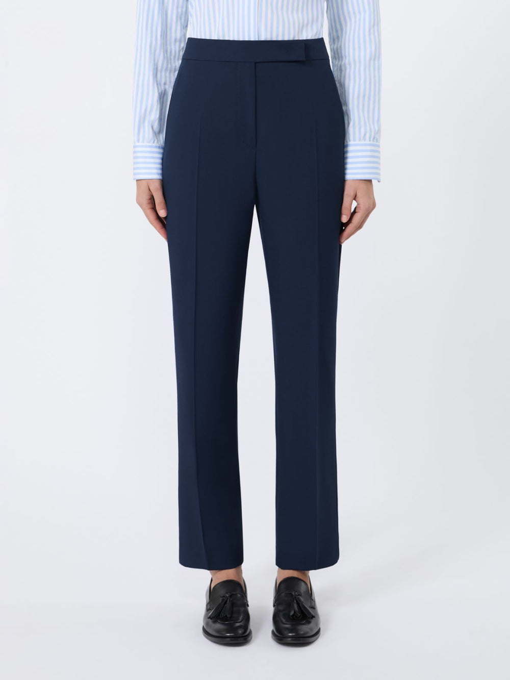 Comfortable wool trousers - China blue