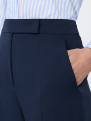 Comfortable wool trousers - China blue