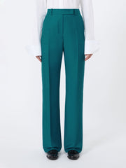 silk and mohair trousers - Turquoise Wool