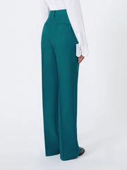 silk and mohair trousers - Turquoise Wool