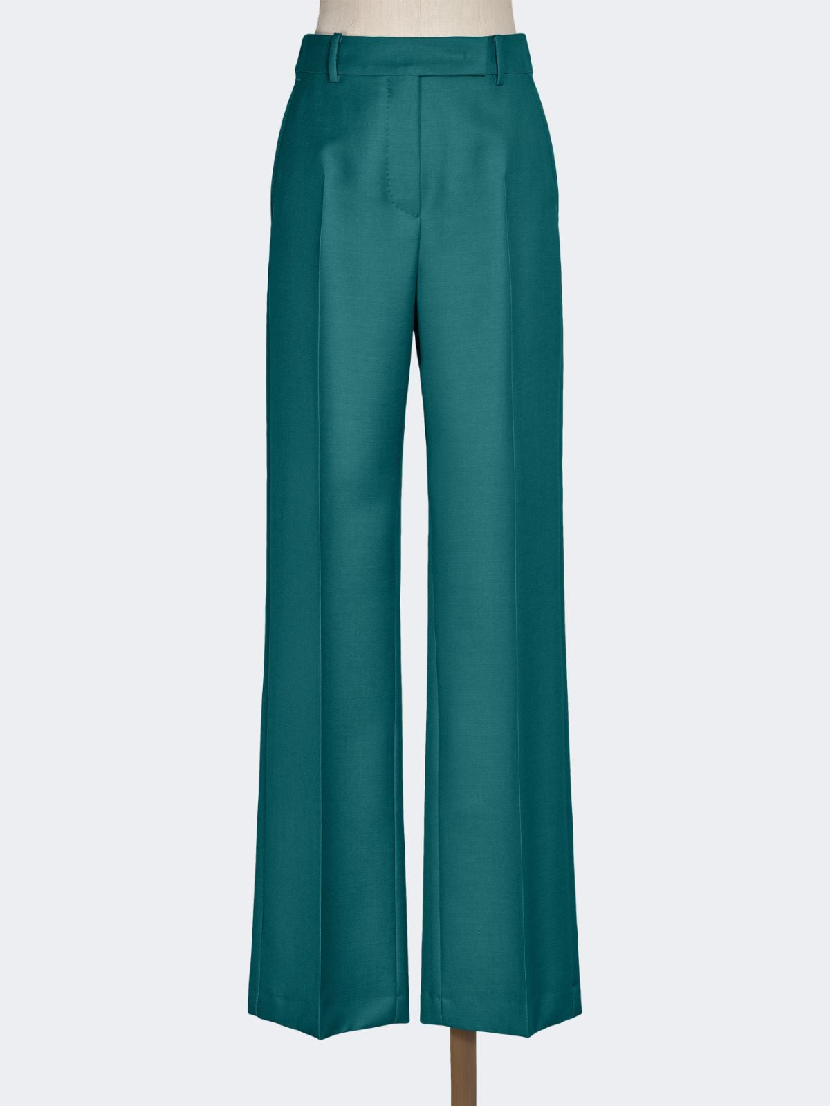 silk and mohair trousers - Turquoise Wool