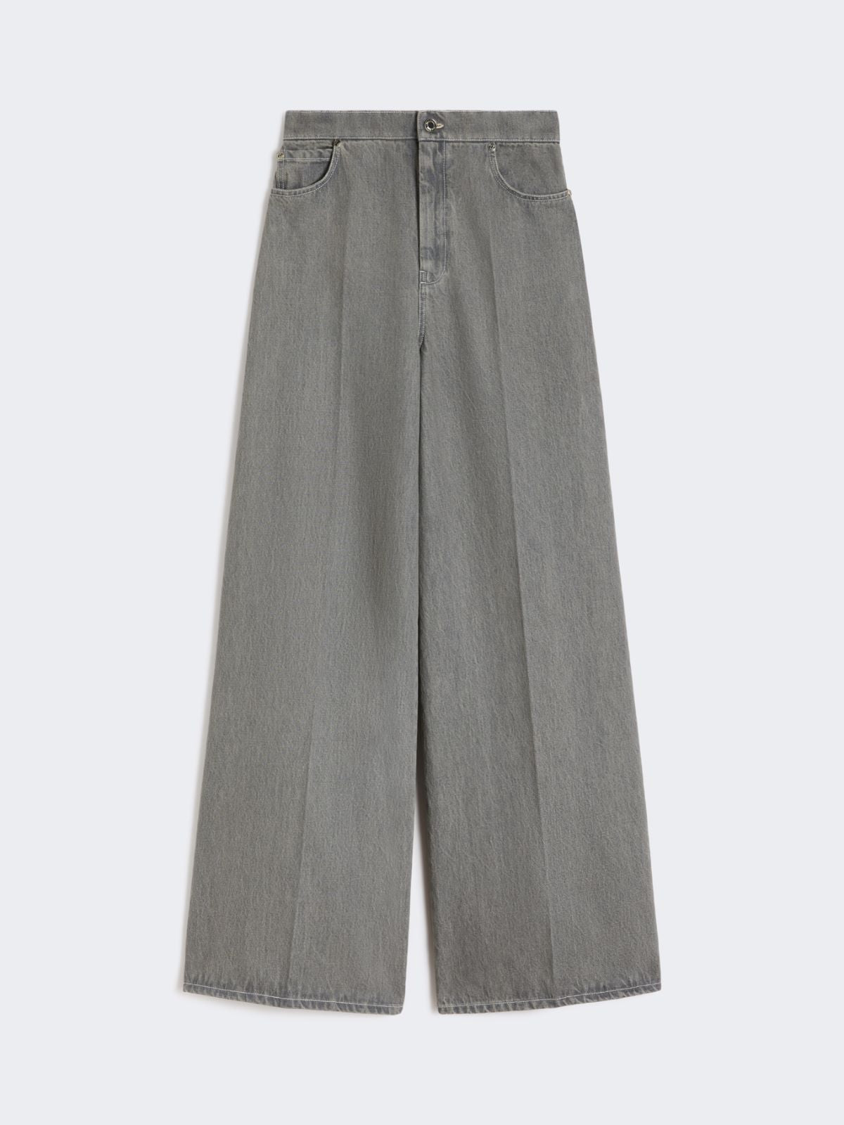 Denim wide-leg trousers - Black