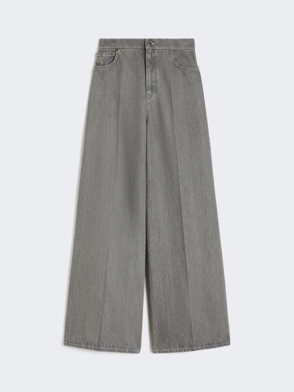 Denim wide-leg trousers - Black