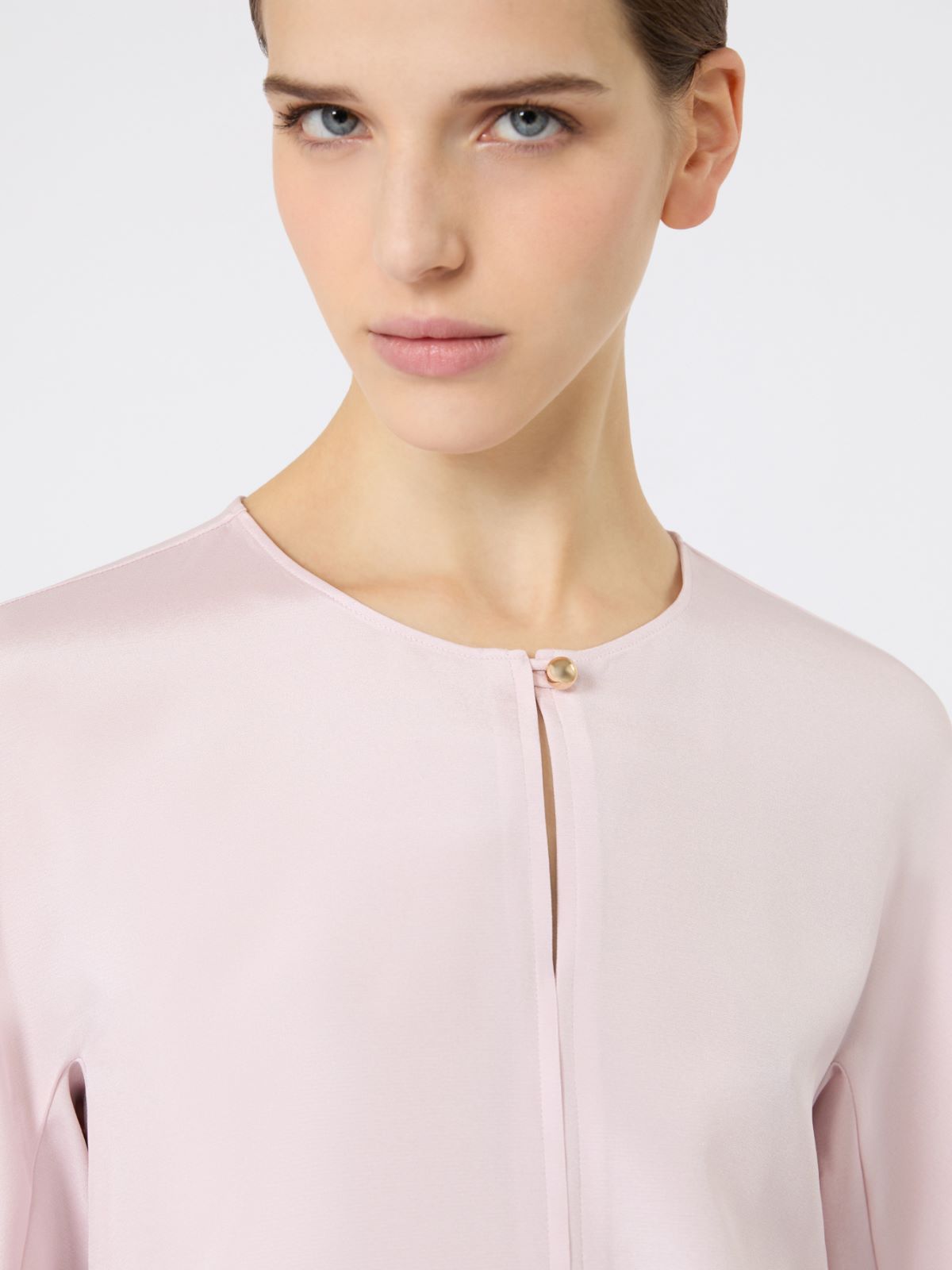 Silk crêpe de Chine blouse - Pink