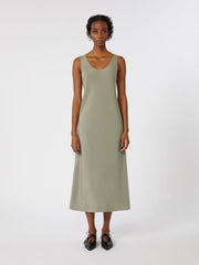 Crêpe de Chine dress - Sage green