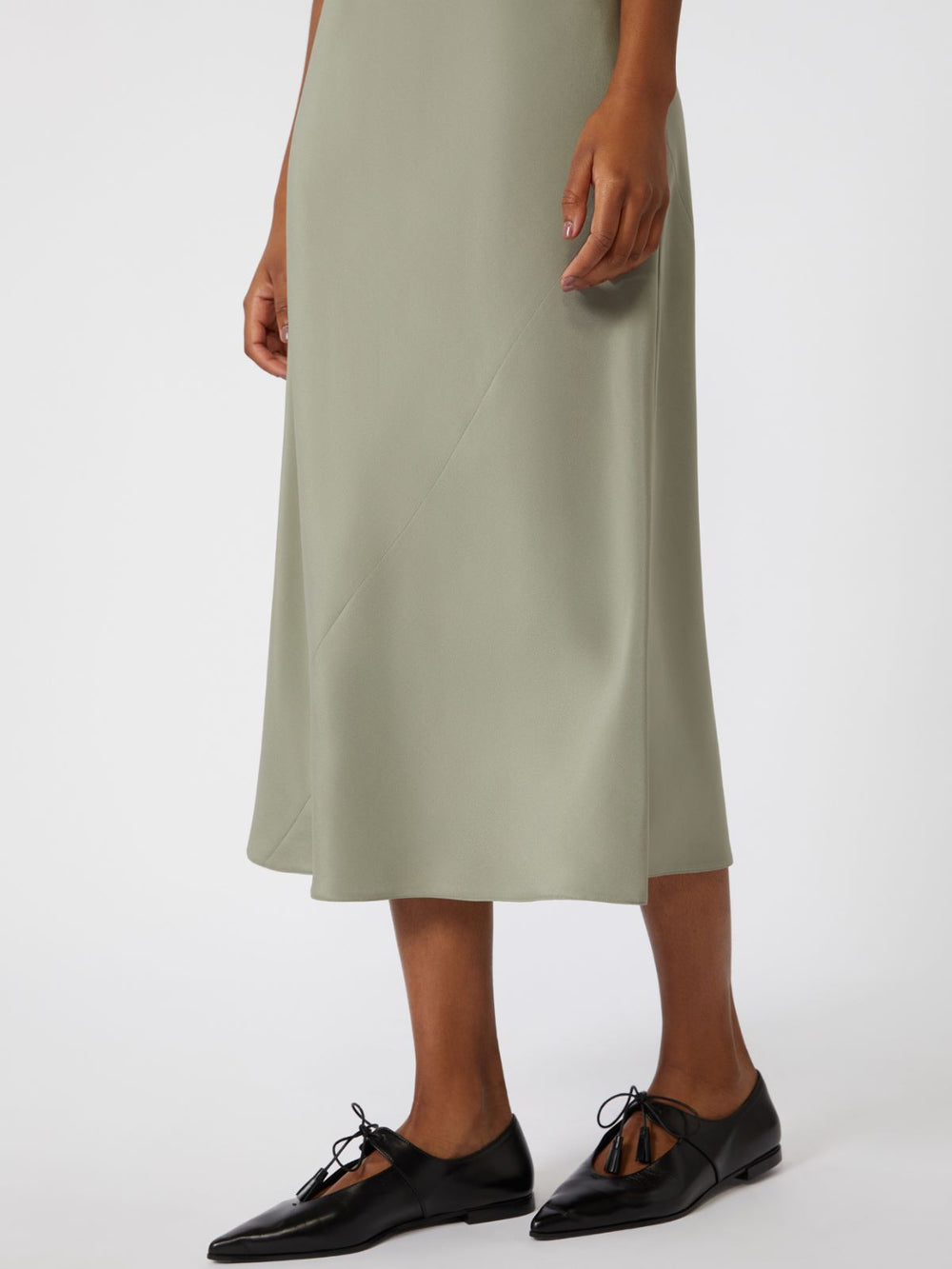 Crêpe de Chine dress - Sage green